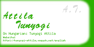 attila tunyogi business card